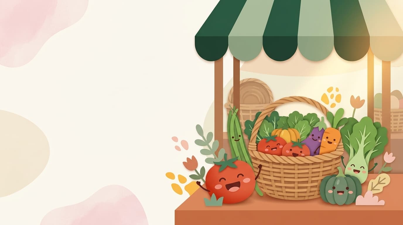 A colorful basket of local vegetables